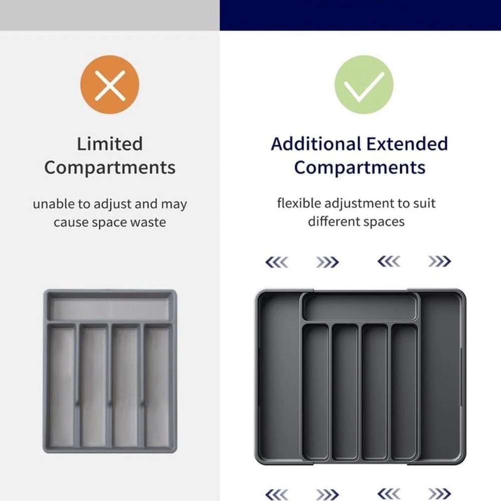 Kitsure Expandable Silverware Drawer Organizer - Picture 4 of 11